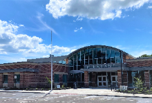 front of school building