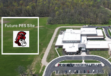 aerial view of school building