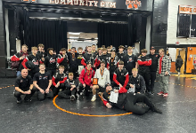 group picture of wrestling team