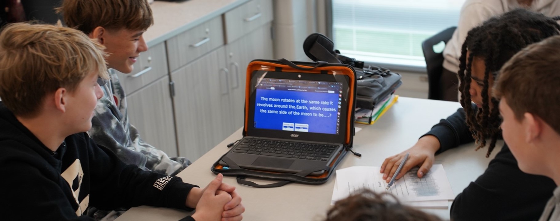 students working a group assignment